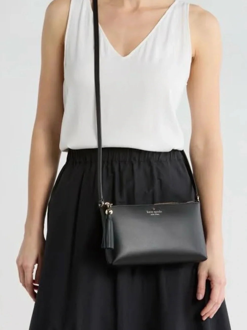 kate spade Black Leather Crossbody Bag